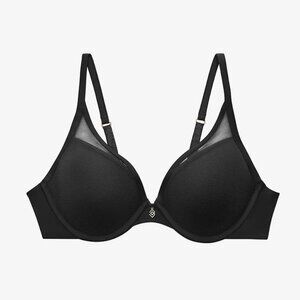 ThirdLove Mesh Uplift Plunge Black Bra - 34F / Brand New